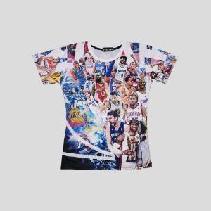 1991INC 화이트 NBA TEAM 프린팅 반팔 티셔츠  SIZE S