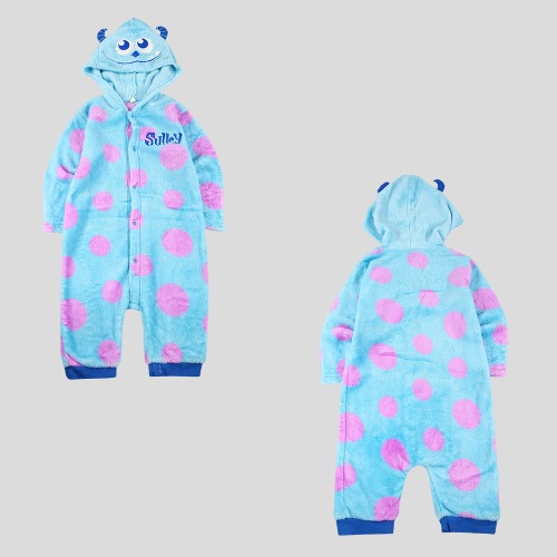 디즈니 베이비 블루 퍼플 설리반 파자마 수면잠옷 동물잠옷 슬립웨어 점프슈트 커버올 KIDS 90